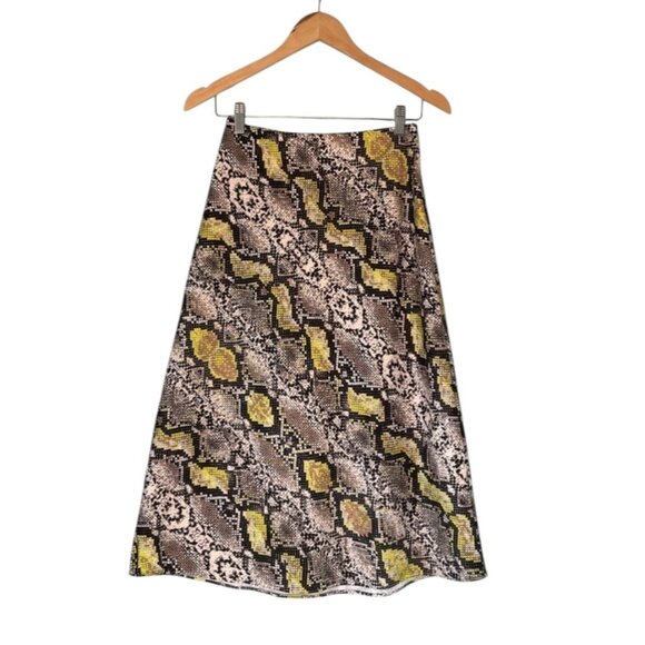 Universal Standard CeeCee Python Midi Bias Skirt Sz 38 (4XL) Womens Satin Slip S - Picture 7 of 10